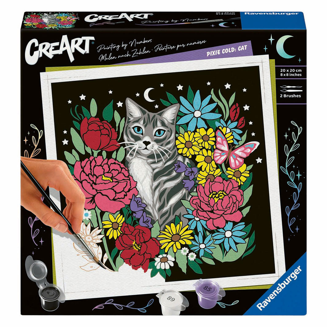 Ravensburger schilderen op nummer set pixie cold kat creatief pakket.