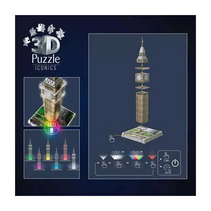 Ravensburger iconics 3d puzzel big ben met licht