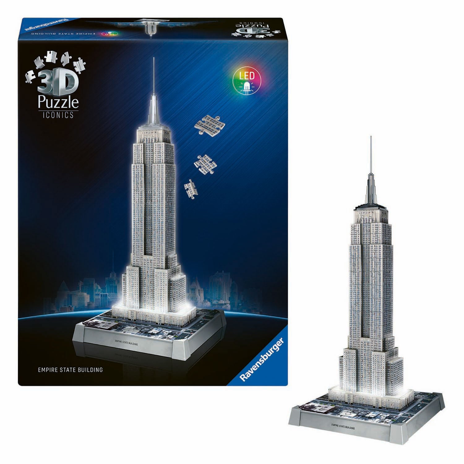 Ravensburger 3d puzzel iconics empire state building - met licht - 241st.