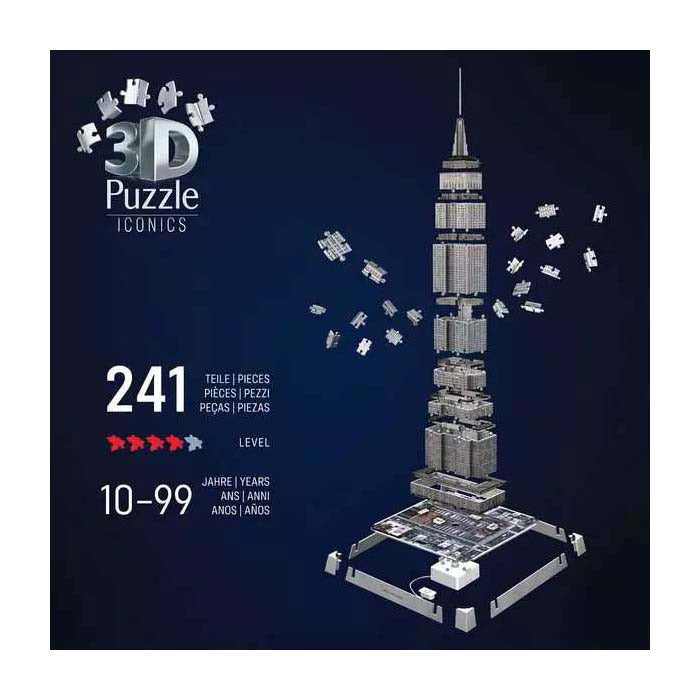 Ravensburger 3d puzzel iconics empire state building - met licht - 241st.