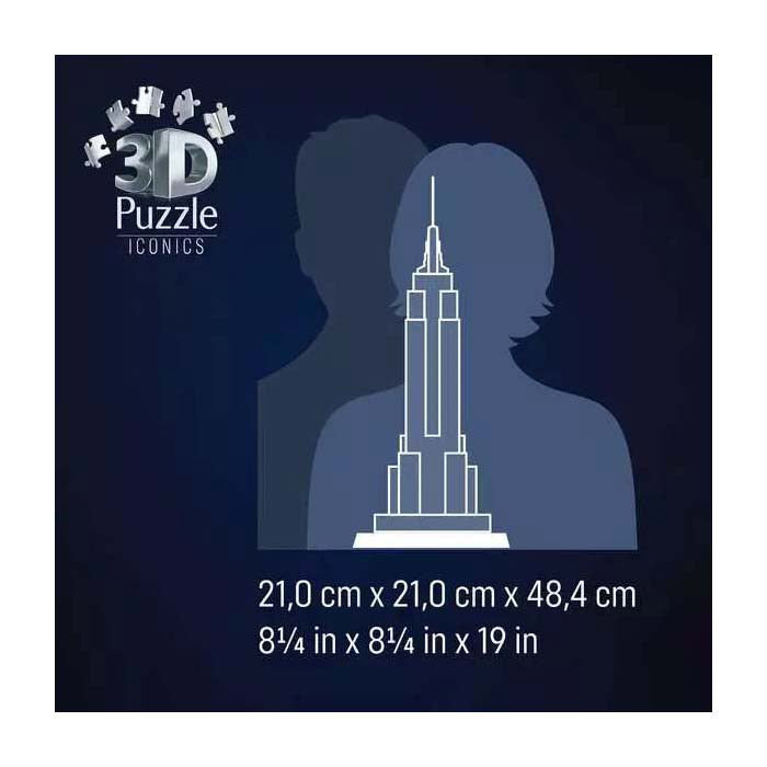 Ravensburger 3d puzzel iconics empire state building - met licht - 241st.