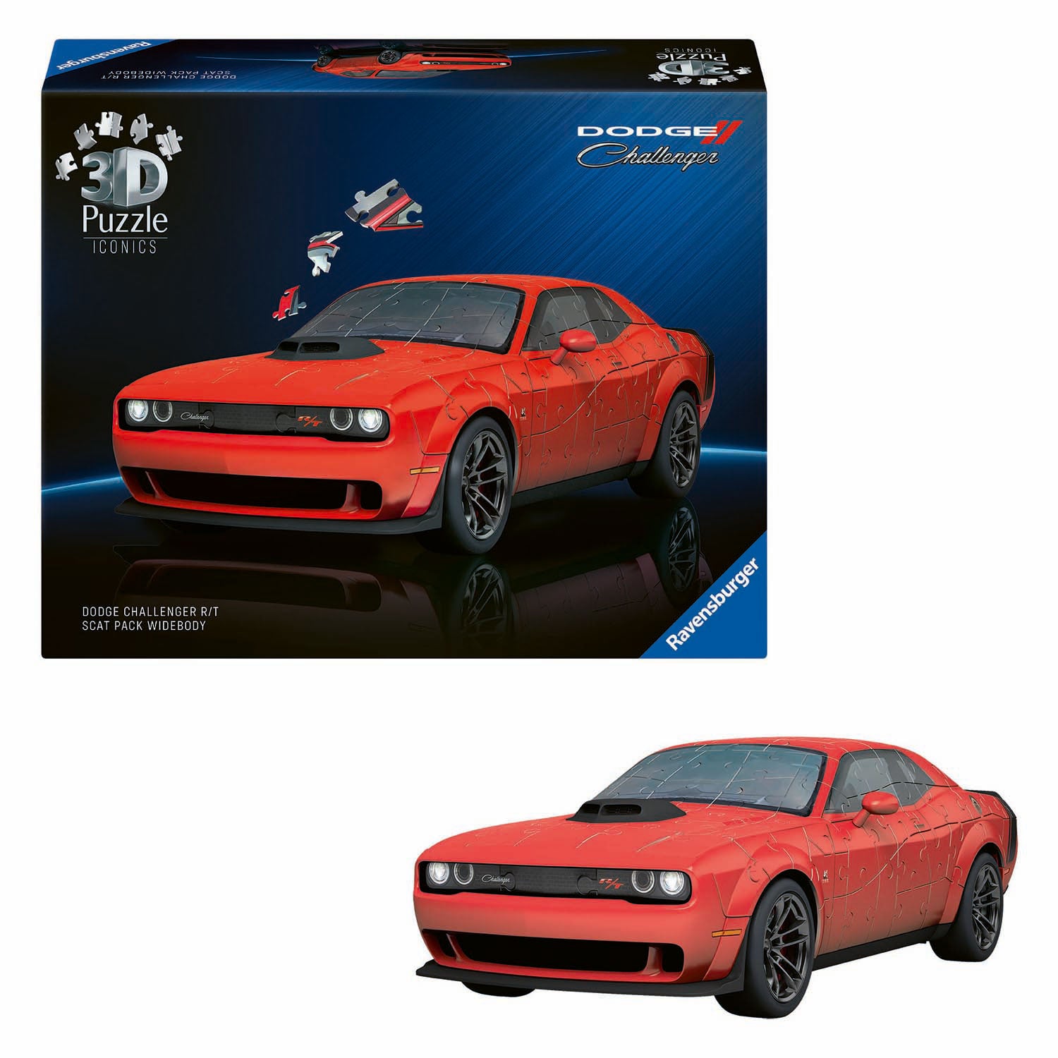 Ravensburger 3d puzzel iconics dodge challenger - 167st.