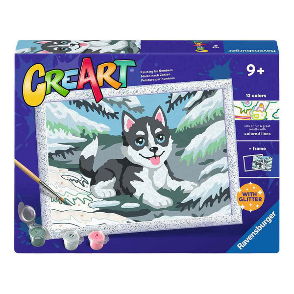 Ravensburger creart schilderen op nummer - ondeugende husky