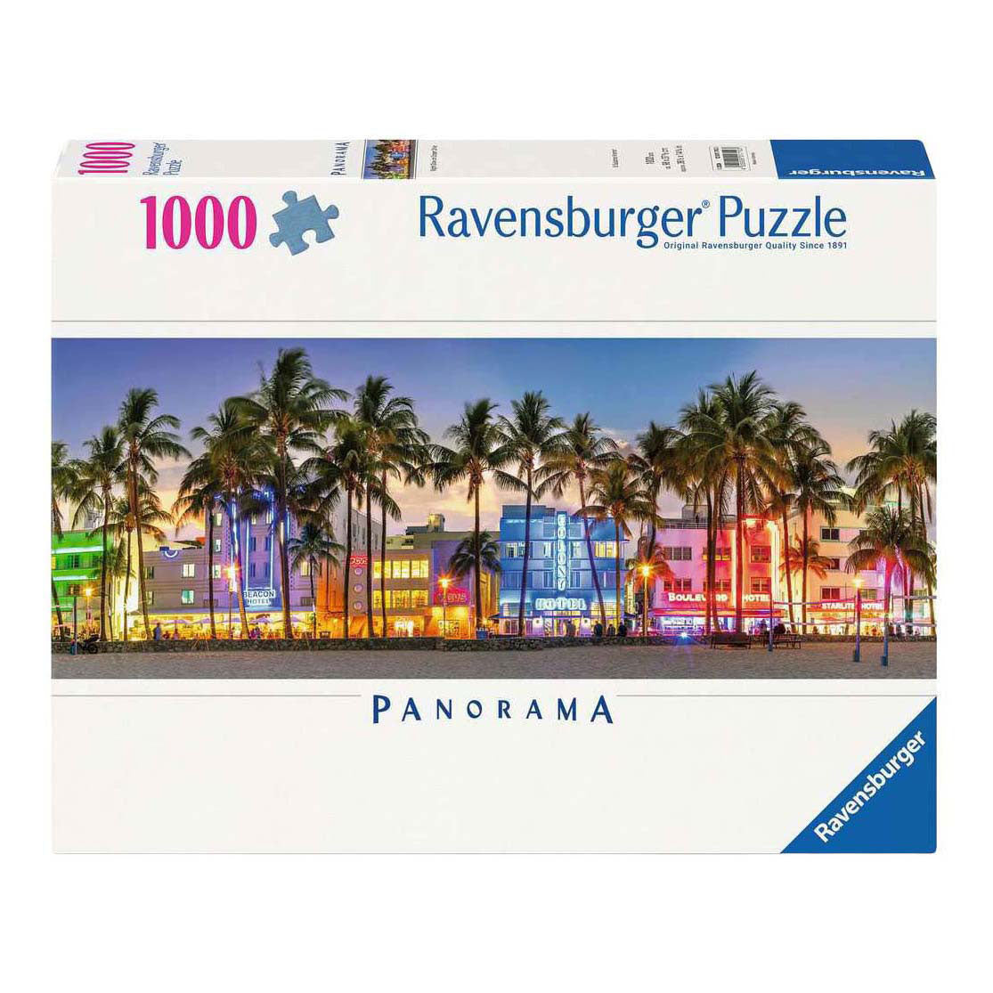 Ravensburger legpuzzel night glow on ocean drive - 1000st.