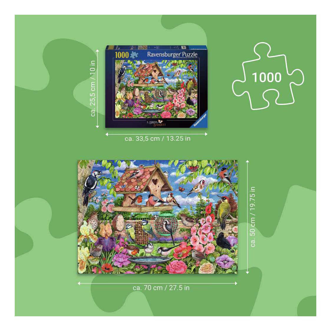 Ravensburger – the bird table – legpuzzel – 1000 stukjes