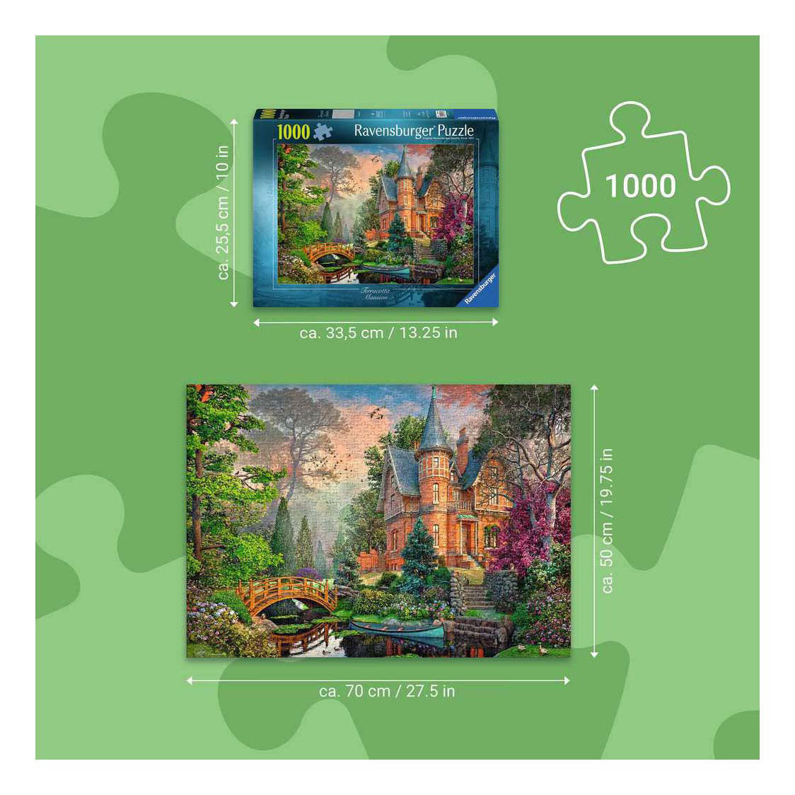 Ravensburger – terracotta mansion – legpuzzel – 1000 stukjes