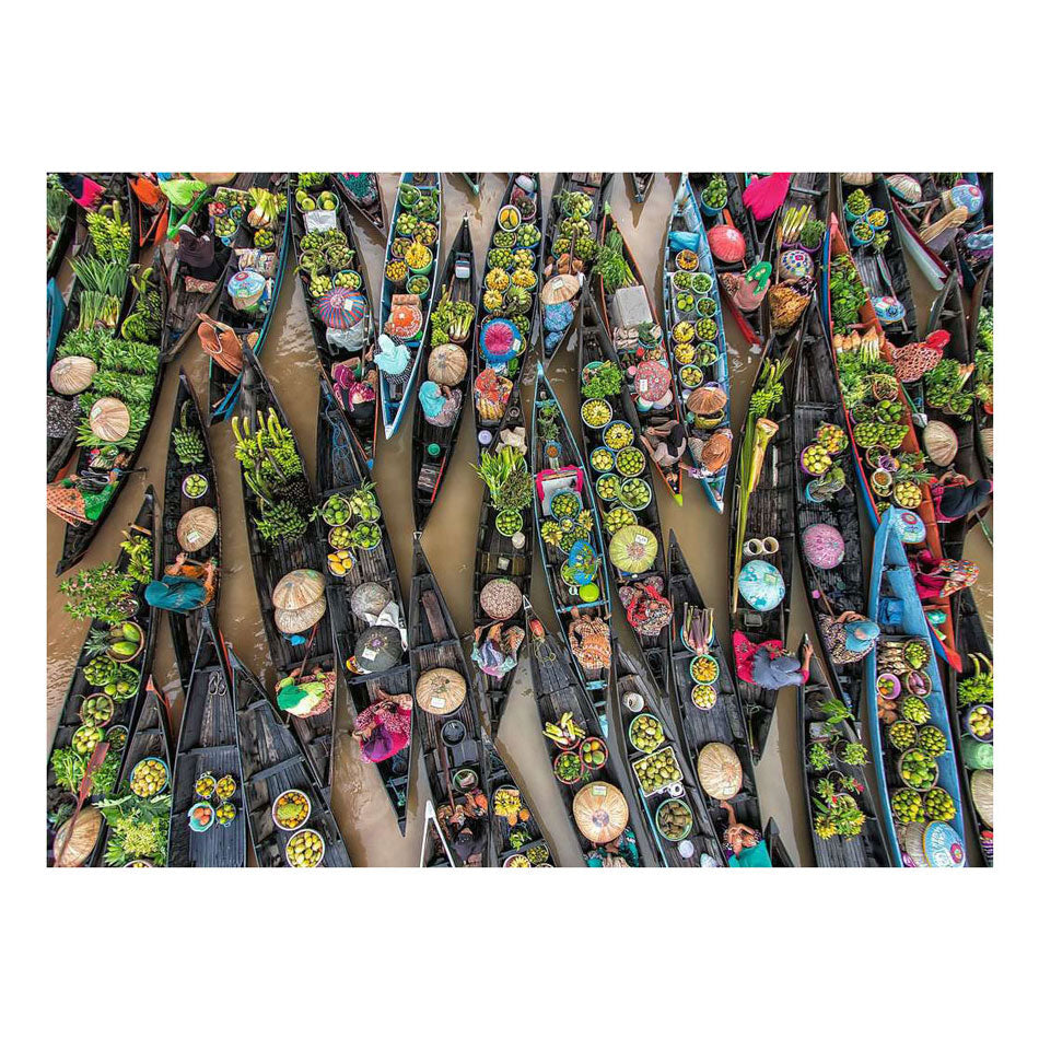 Ravensburger – drijvende markt, indonesië – legpuzzel – 500 stukjes