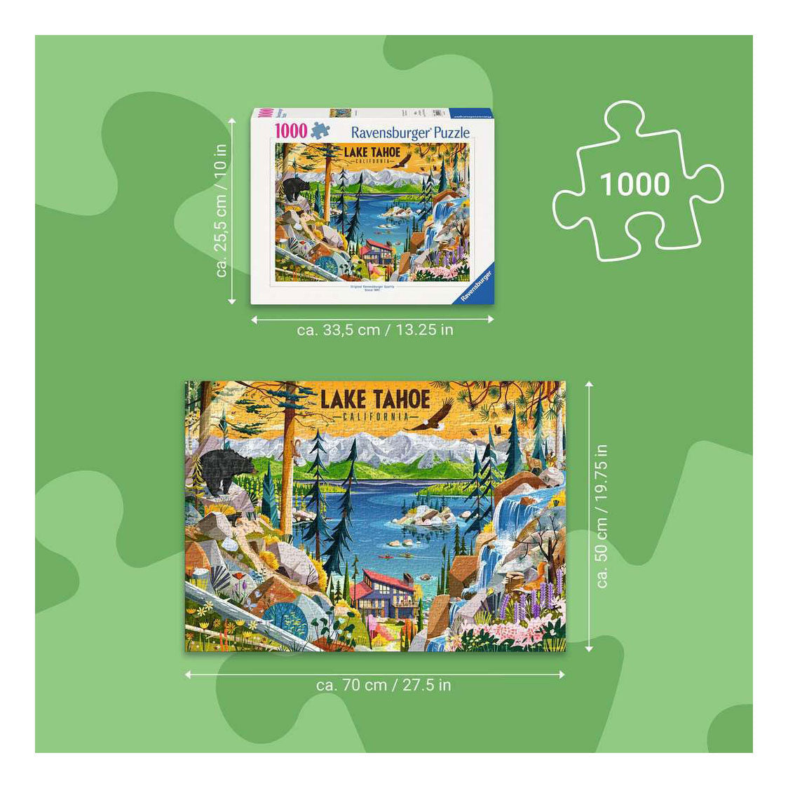 Ravensburger legpuzzel sacred lake tahoe - 1000st.