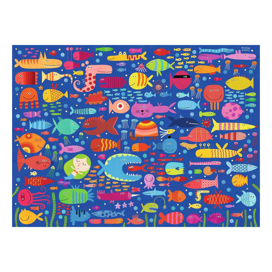 Ravensburger legpuzzel grappige vis vrienden - 200 xxl st.