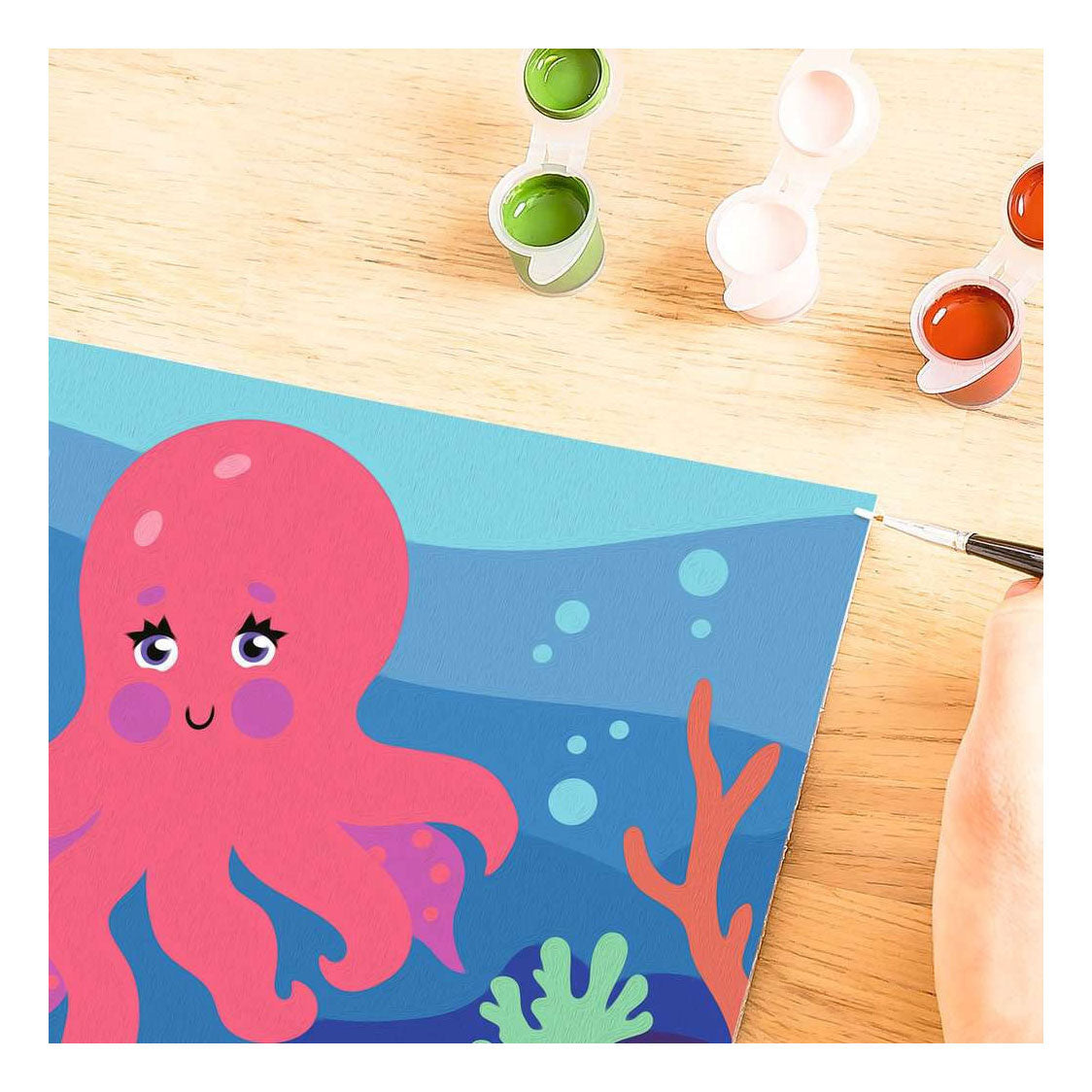 Ravensburger creart schilderen op nummer - octopus (neon)