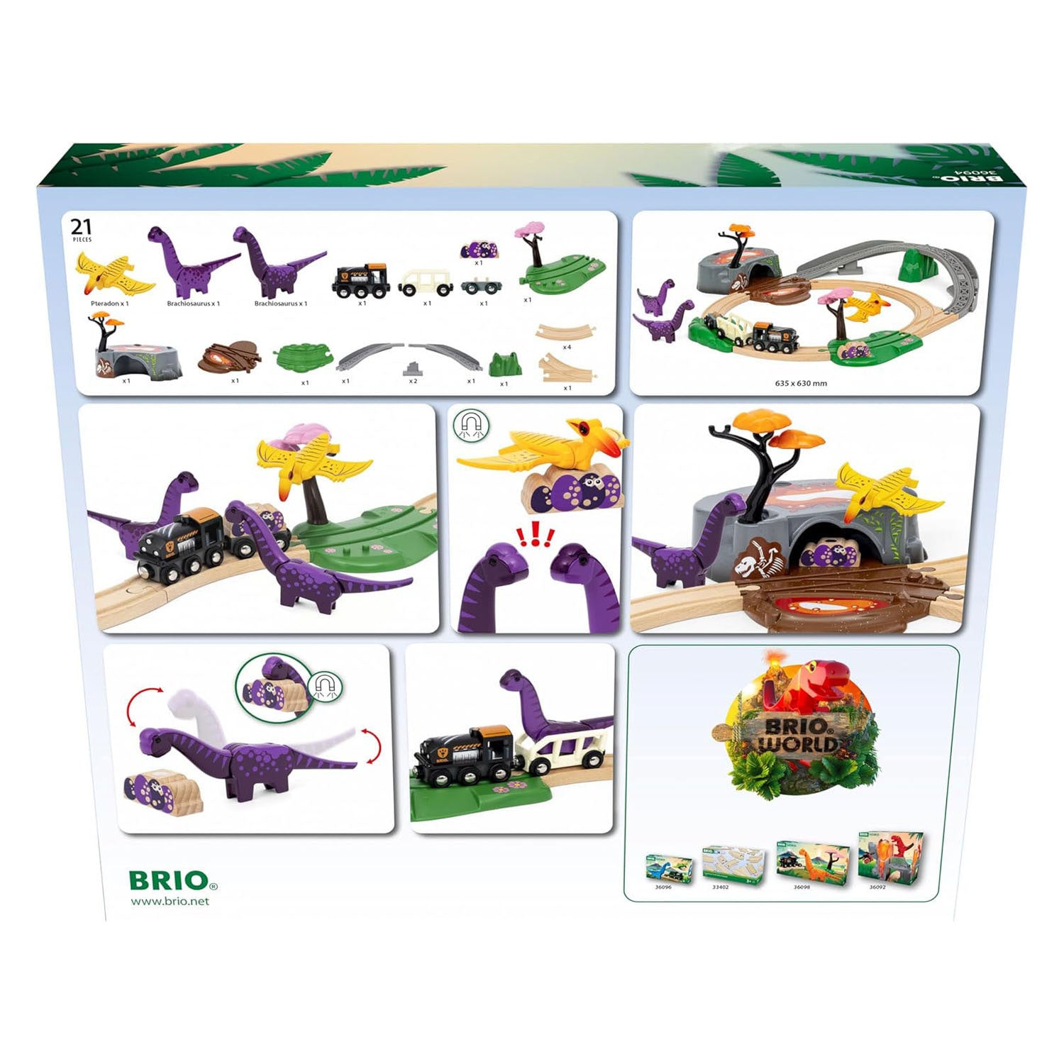 Brio treinbaan avonturenset - dinosaurus - 21-delig