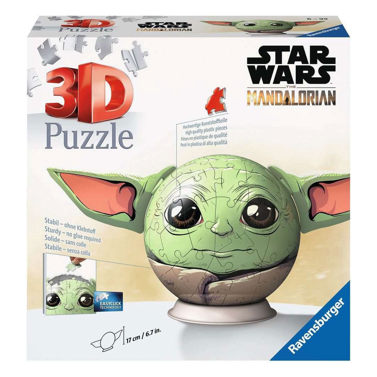 Ravensburger 3d puzzel strar wars grogu met oren - 77st.