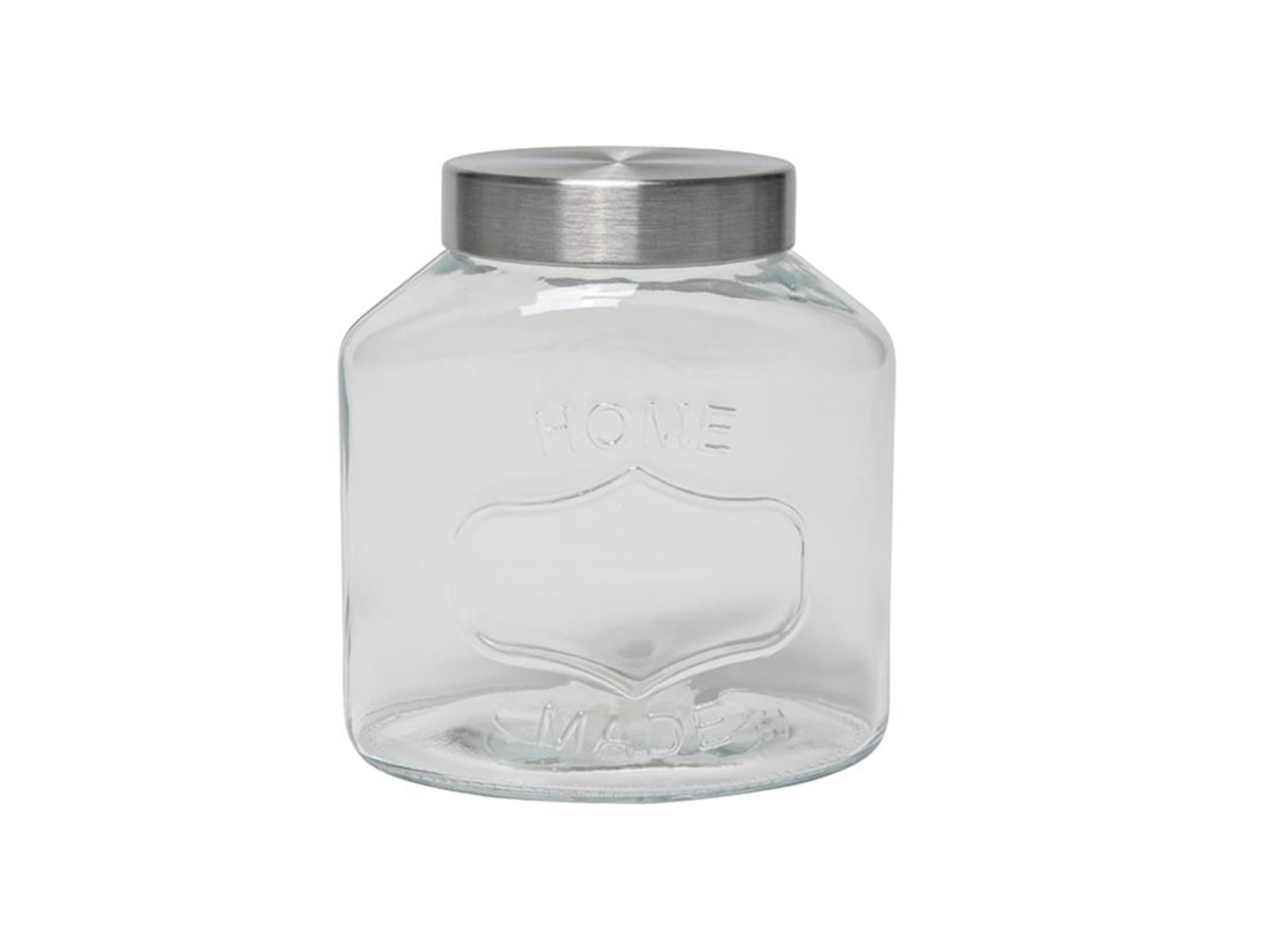 Kitchen tools voorraadpot glas homemade 13x9x15cm 1l