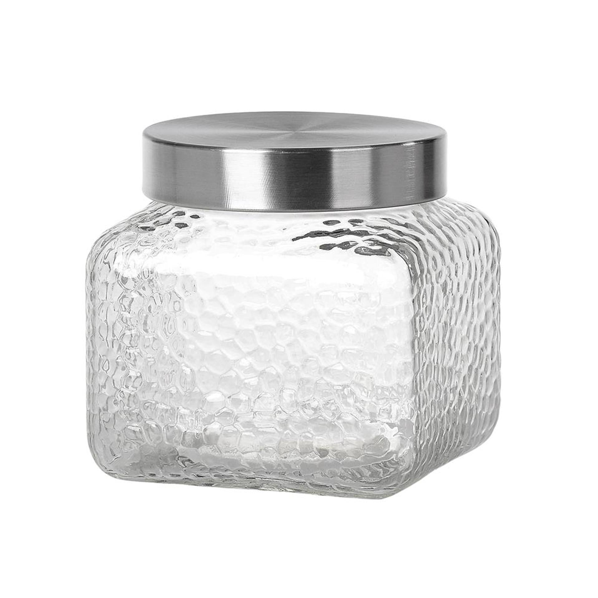 Kitchen tools voorraadpot glas vierkant 1350ml