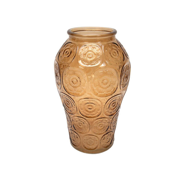 Svenska living vaas kruik vorm ø14,5x24,5cm amber