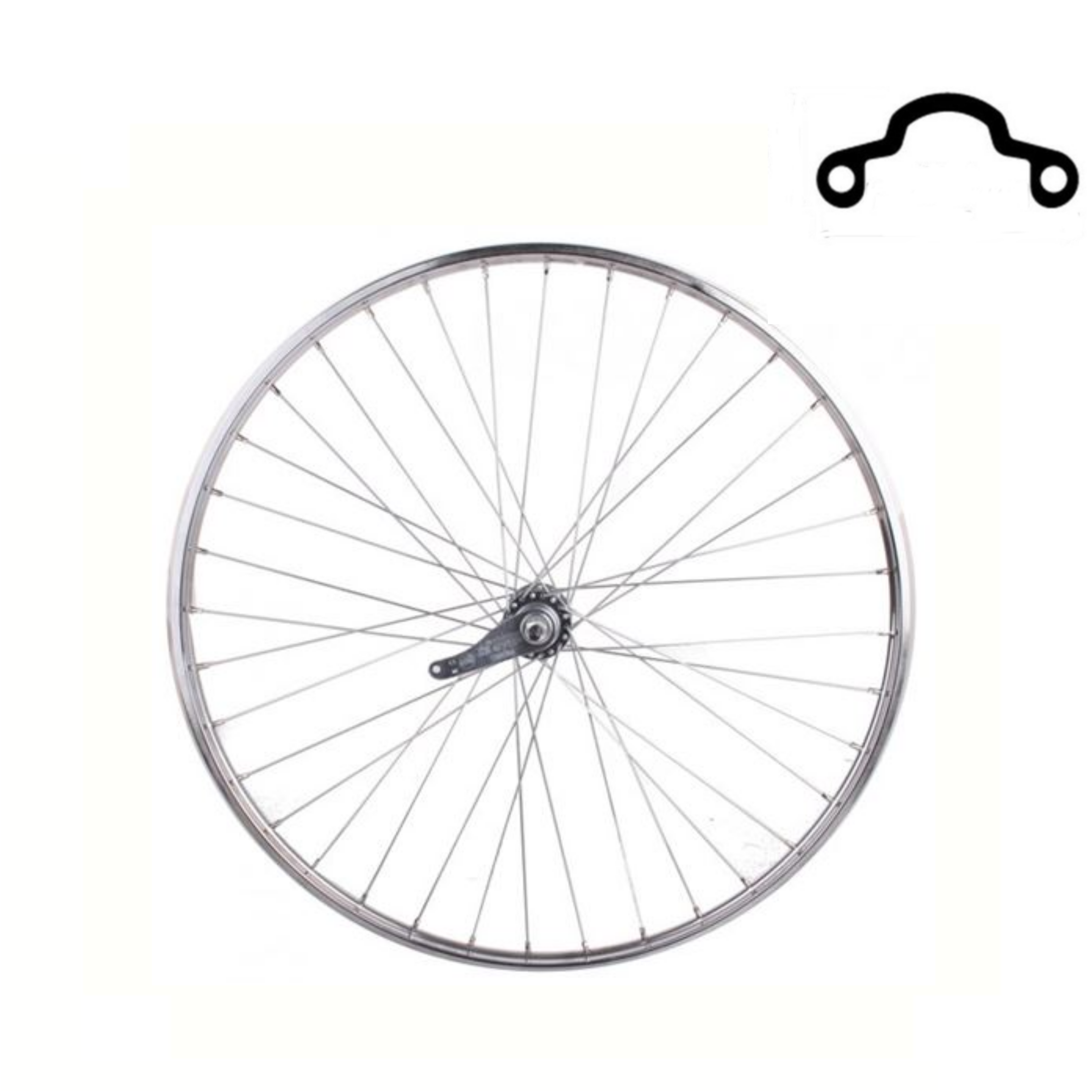 Achterwiel 28x1 1 2kt remnaaf, spaak 13