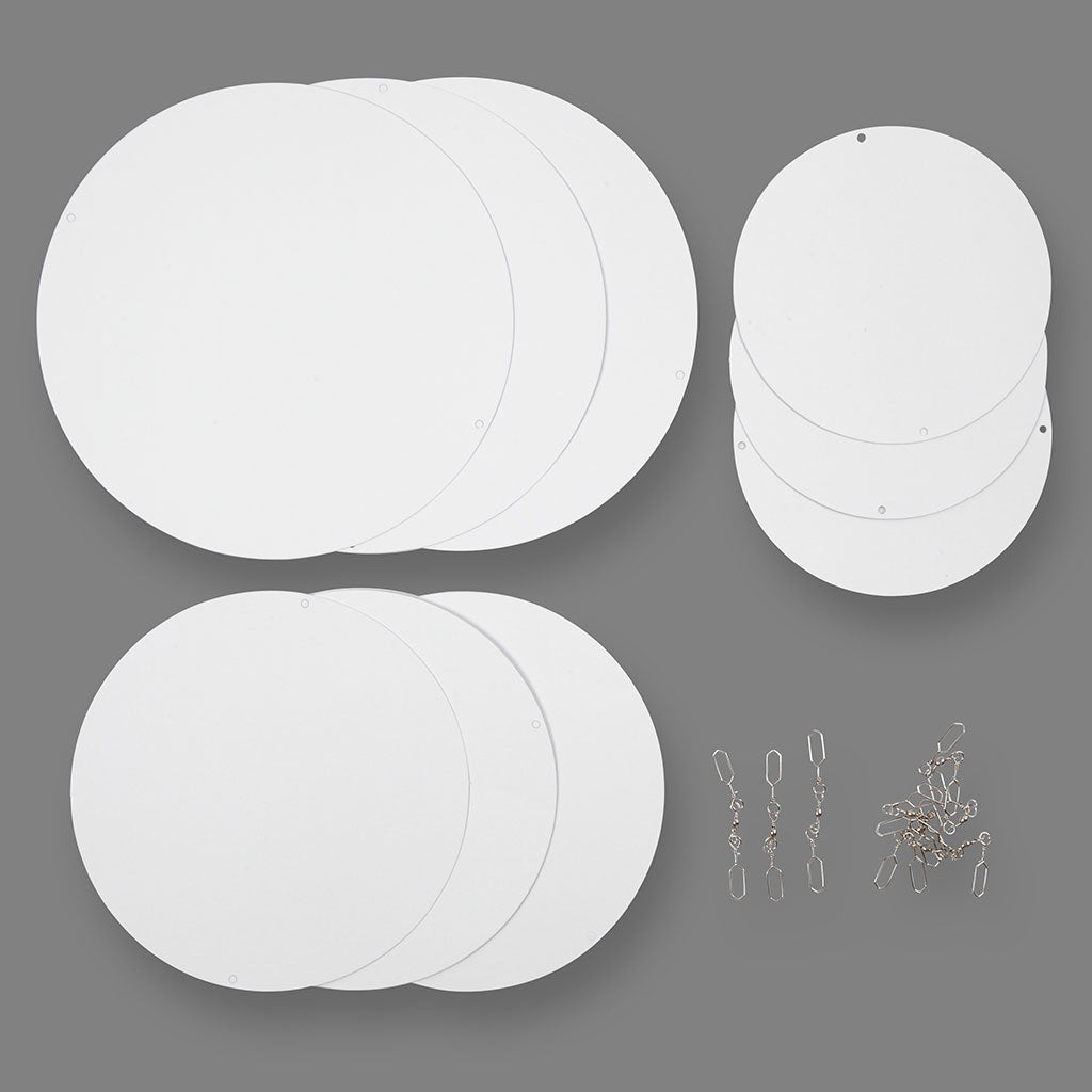 Mobielen blanco, d 12+15+18 cm, 300 gr, 4 set 1 doos