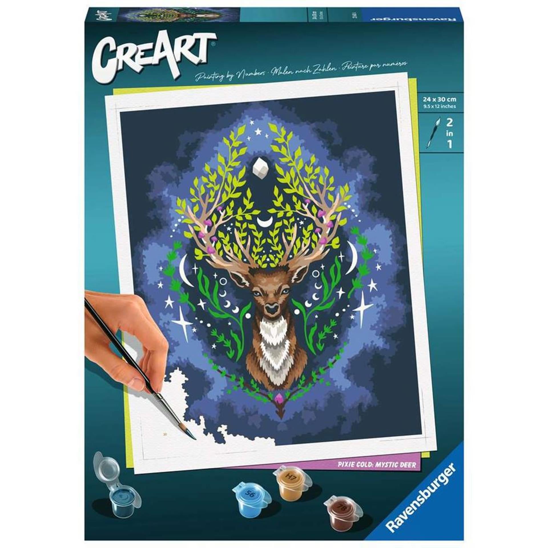 Ravensburger creart schilderen op nummer - pixie cold: mystiek hert