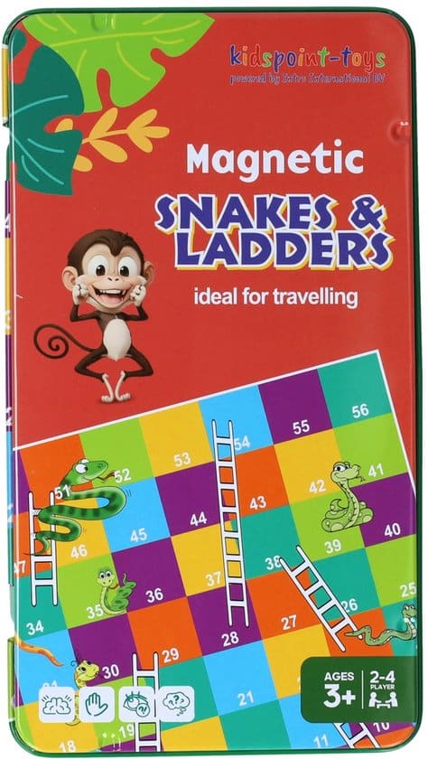 Intro magnetische reisspel in blik slang ladders