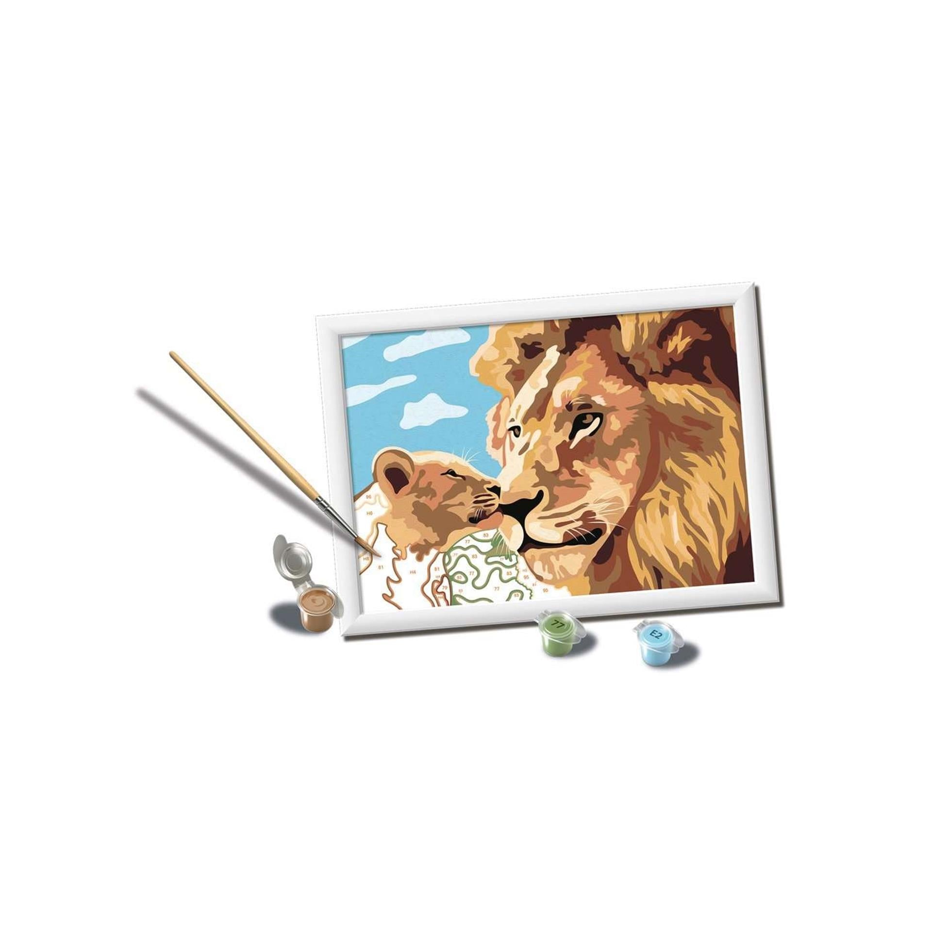 Ravensburger creart schilderen op nummer - leeuw en welp