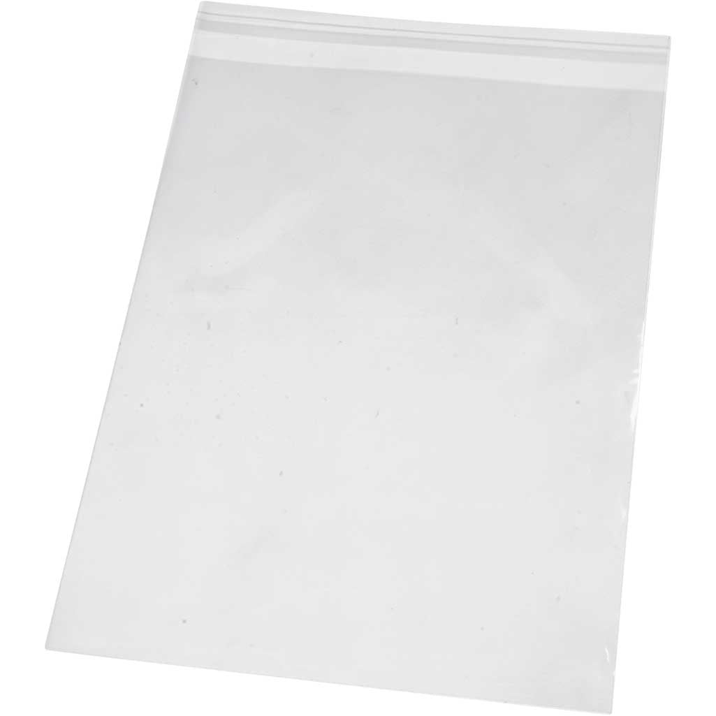Cellofaan zakjes, h: 25,3 cm, b: 18 cm, dikte 25 my, 20 stuk 1 doos