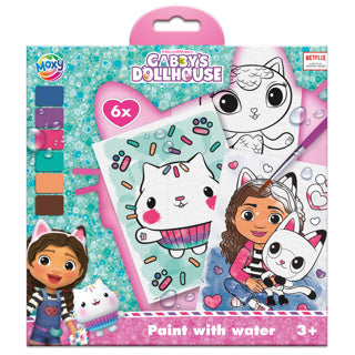 Creatieve ambachtsgroep schilderen met water gabby's poppenhuis, 7dlg.