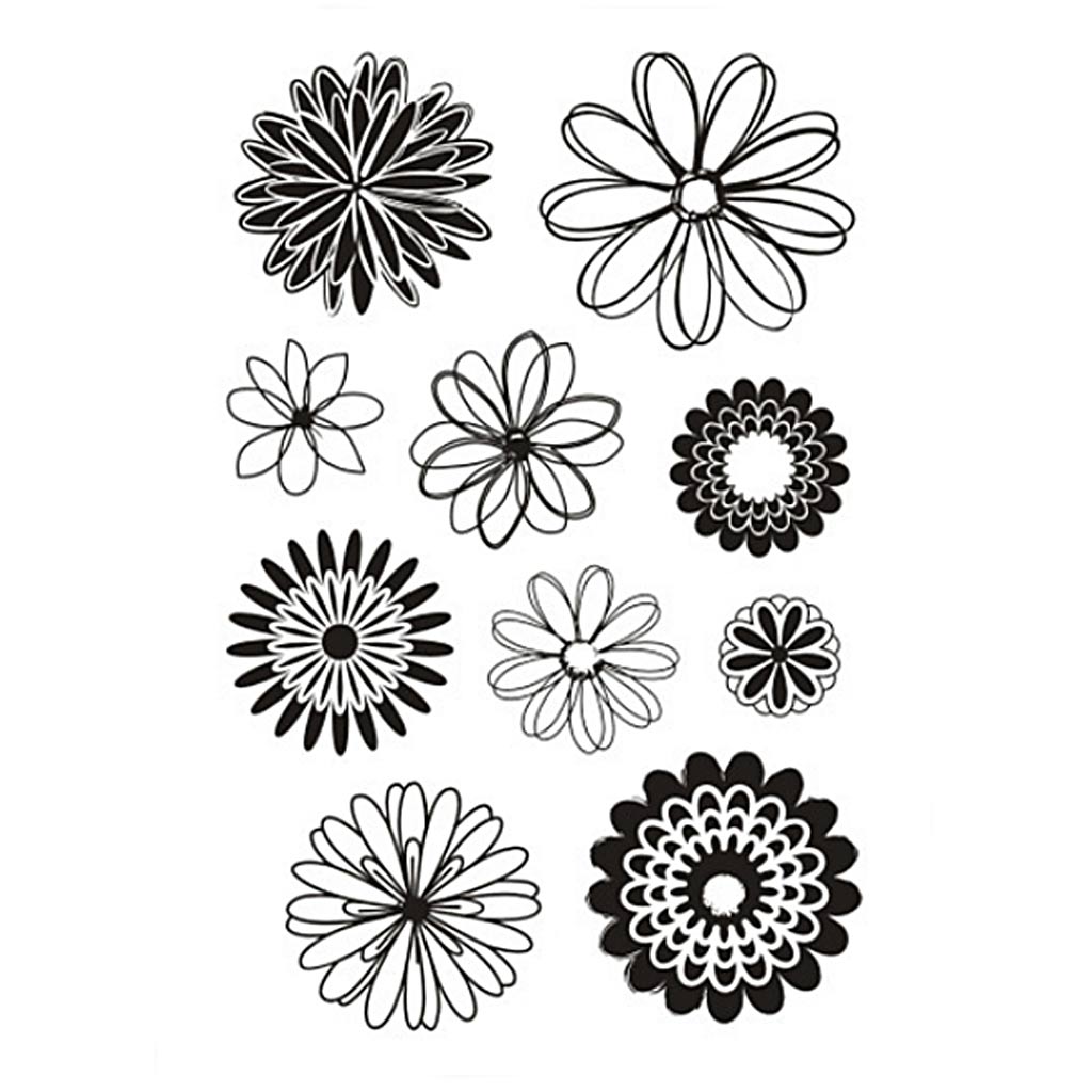 Creative company siliconen stempels bloemen, 1 vel
