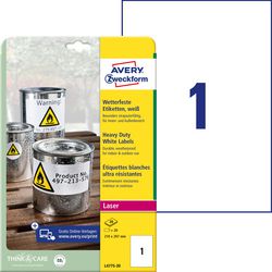 Etiketten avery l4775-20 210x297mm