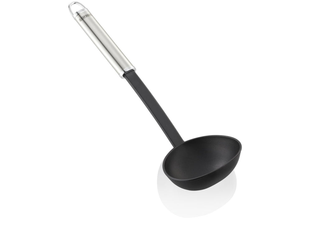 Leifheit sterling soeplepel opscheplepel - nylon - rvs - zwart