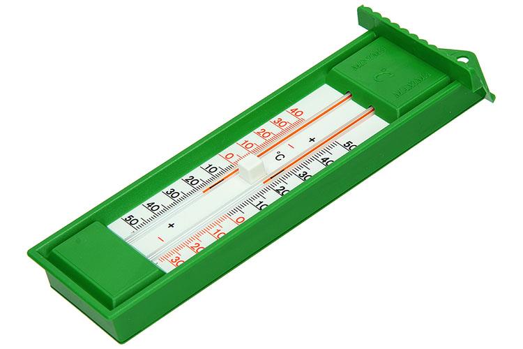 1008121 - min-max thermometer huisje kunststof groen | 2 stuks
