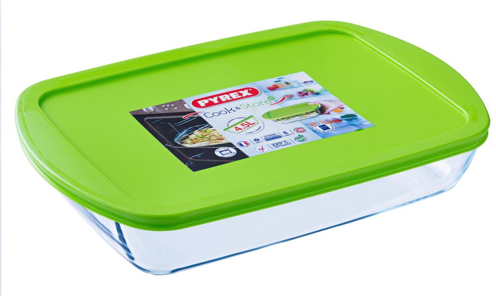 Pyrex kok en winkel 2,5l rechthoekig 28 x 20 met deksel