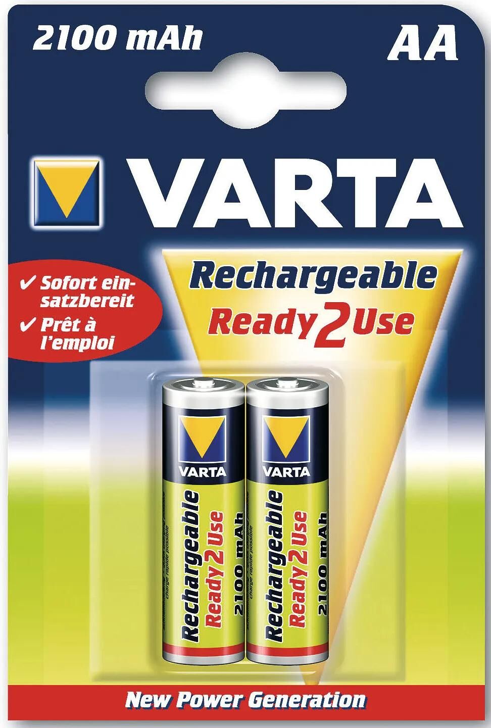 Varta akku rechargeable mignon power accu 2er-sb 2100mah
