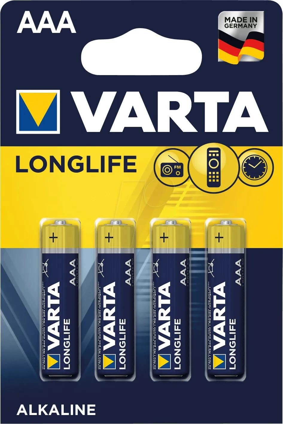 Varta batterie longlife longlife micro 4-pack blister aaa