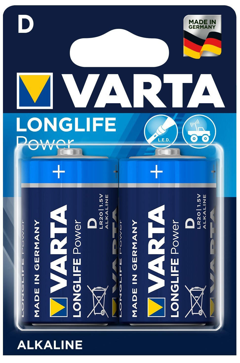 Varta batterij longlife longlife mono 2-series blister d