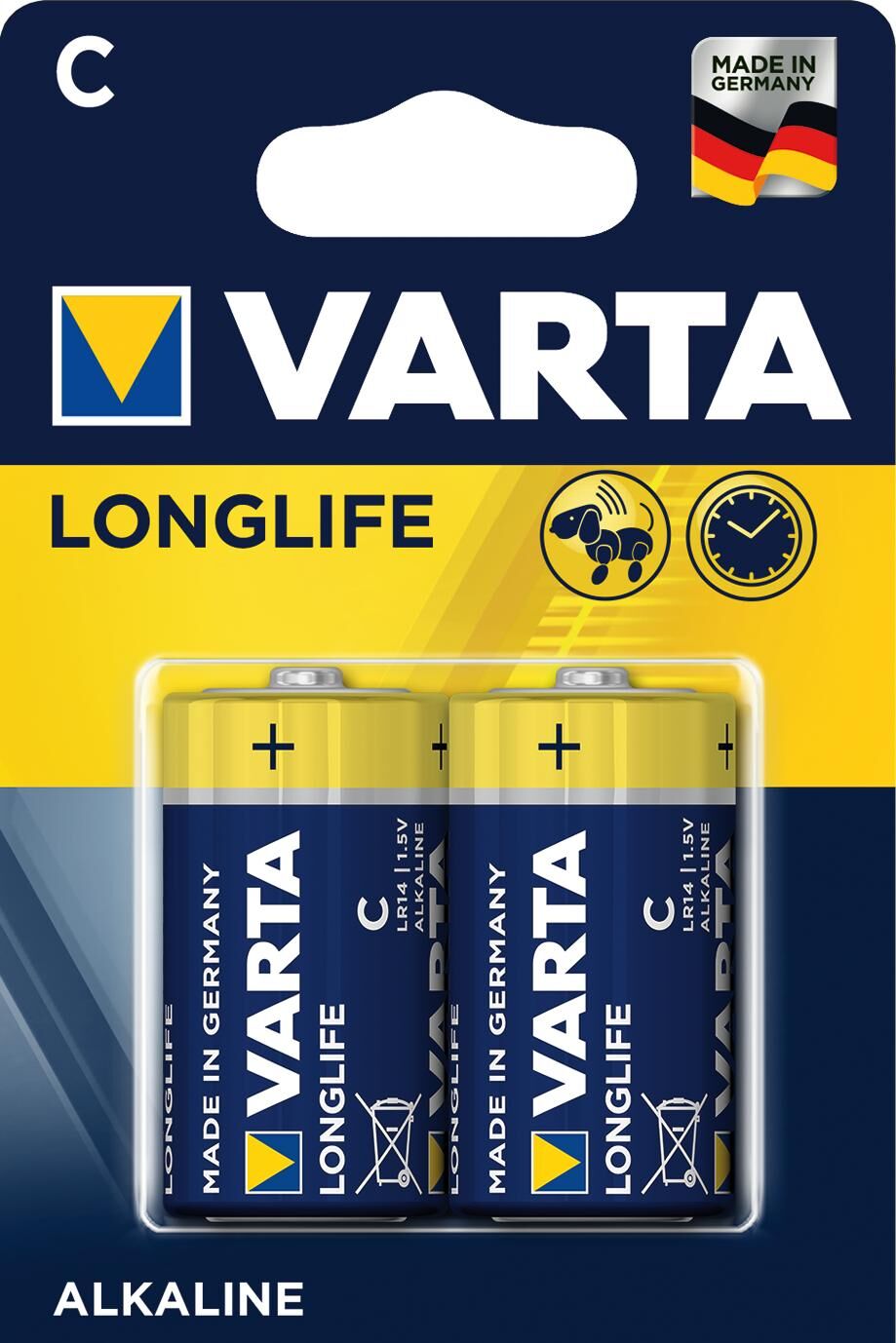 Varta batterij longlife longlife baby 2-series blister c