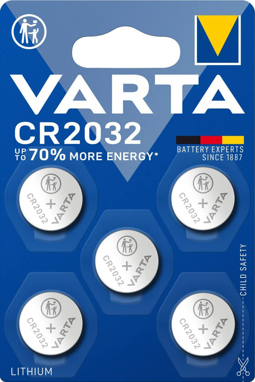 Varta cr2032 lithium knoopcel batterijen 5 stuks