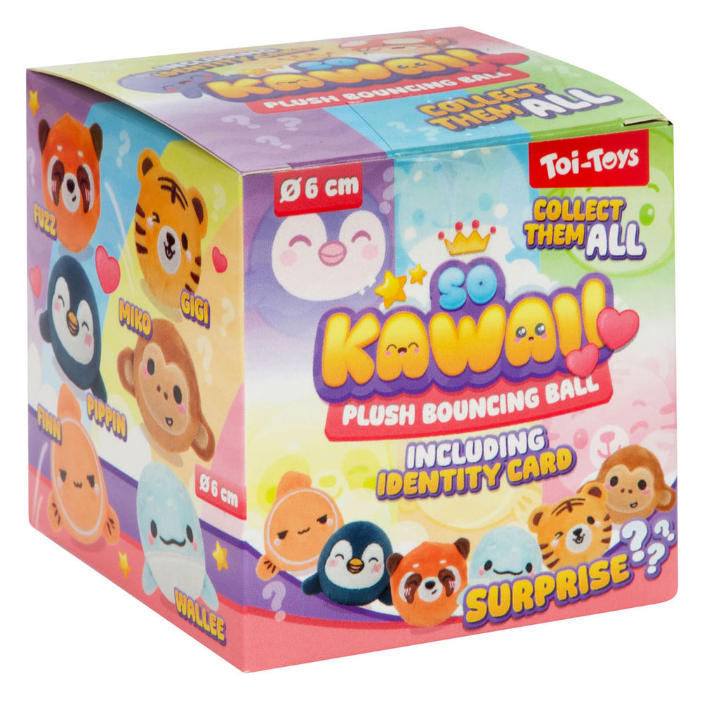 Toi-toys so kawaii pluchen stuiterbaldier - 6cm