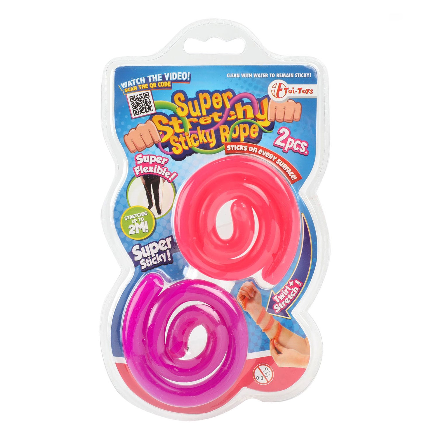 Toi-Toys Sticky Stretch Touwen, 2st.