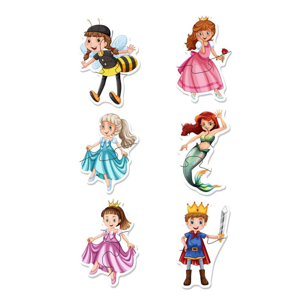 Toi-toys legpuzzels sprookjes 19 cm set van 6 | 12 stuks
