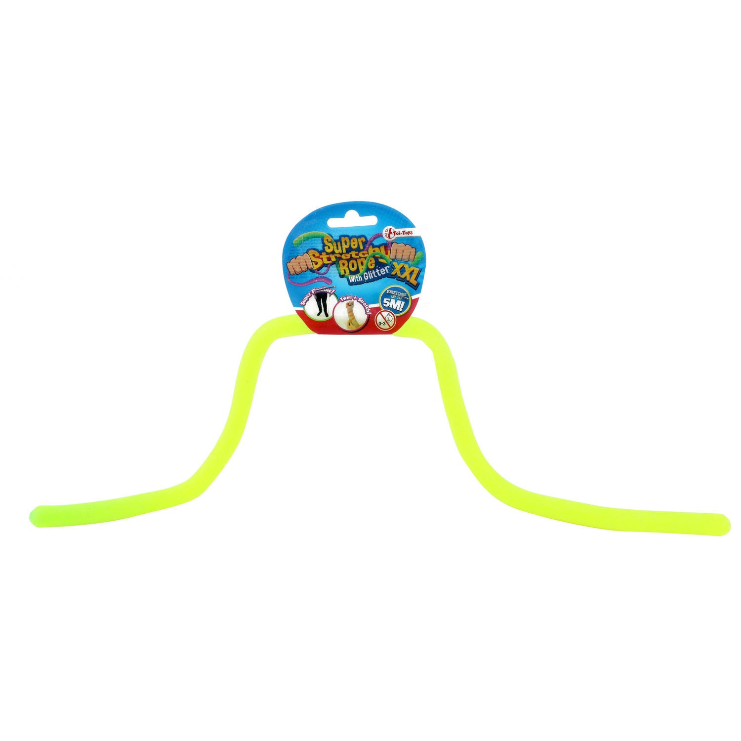 Toi-toys super rekbaar touw met glitters, 50cm