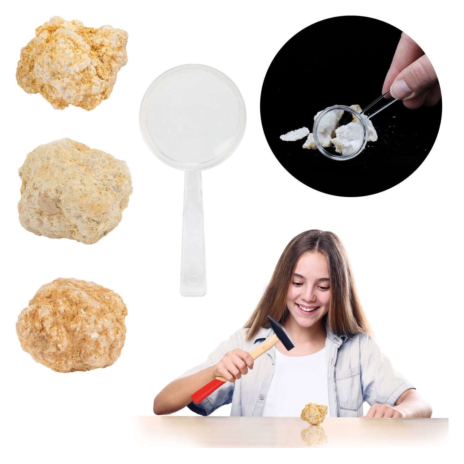 Ontdek geodes breken