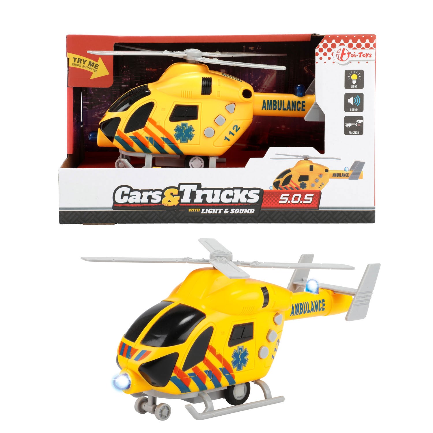 Toi-toys traumahelikopter met licht en geluid
