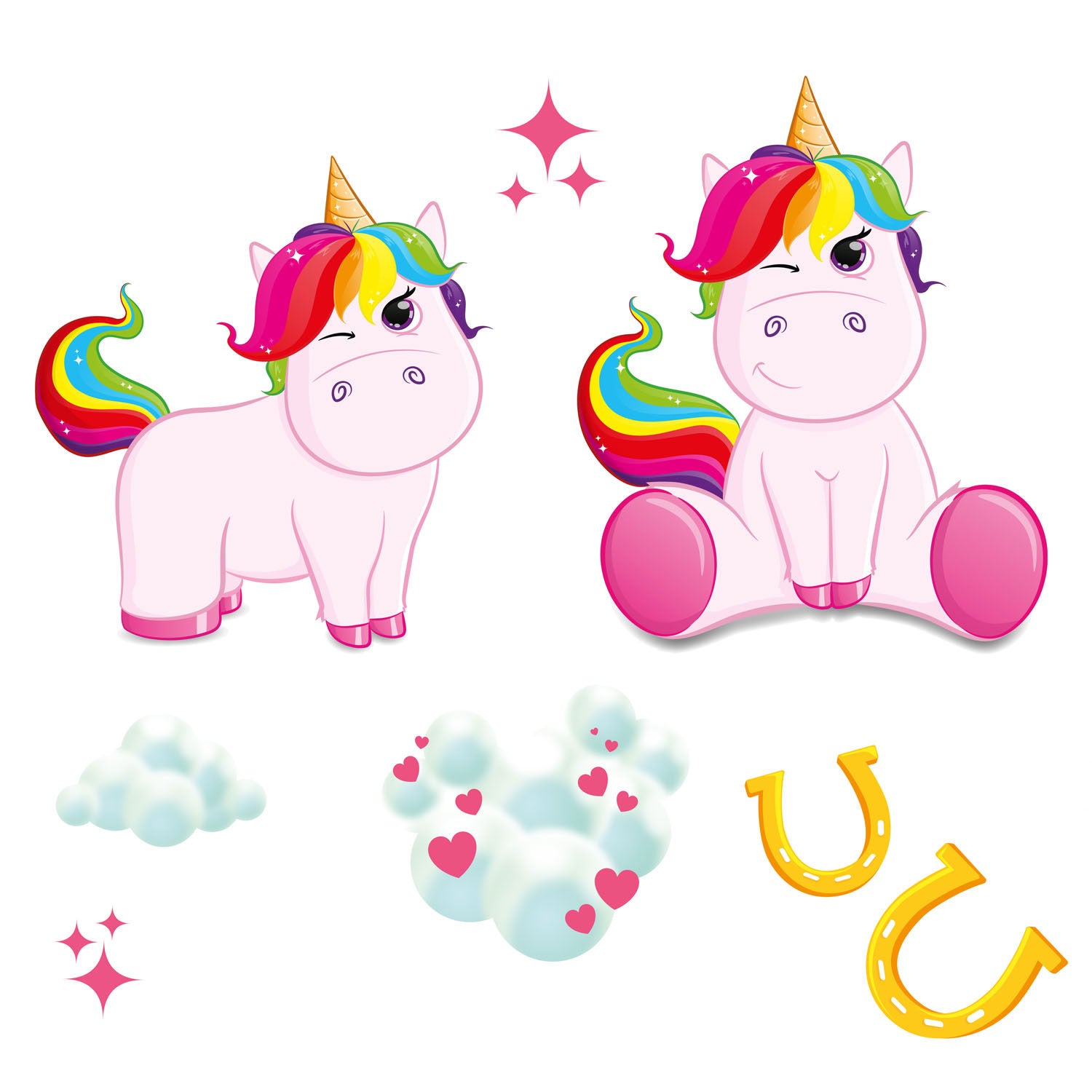 Toi-toys muurdecostickers eenhoorn