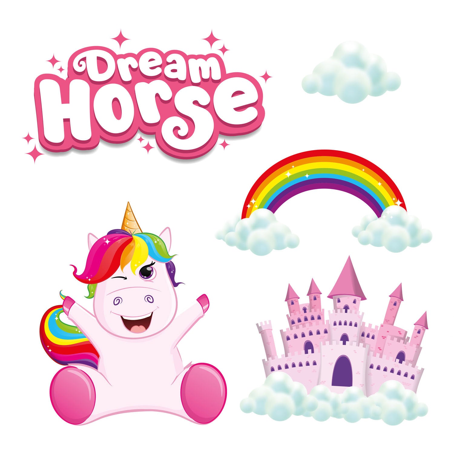 Toi-toys muurdecostickers eenhoorn