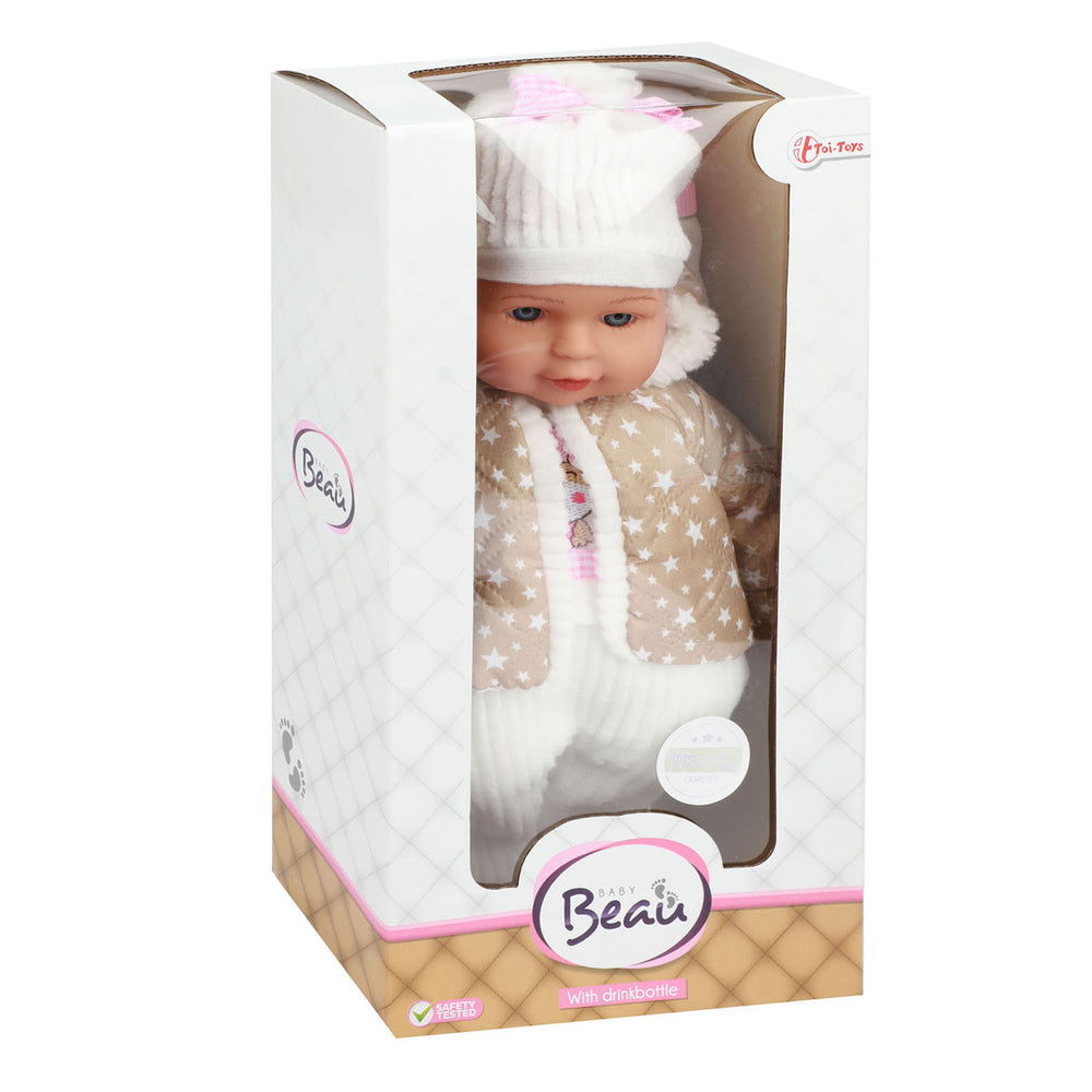 Toi-toys heerlijke baby babypop winterkleren en flesje
