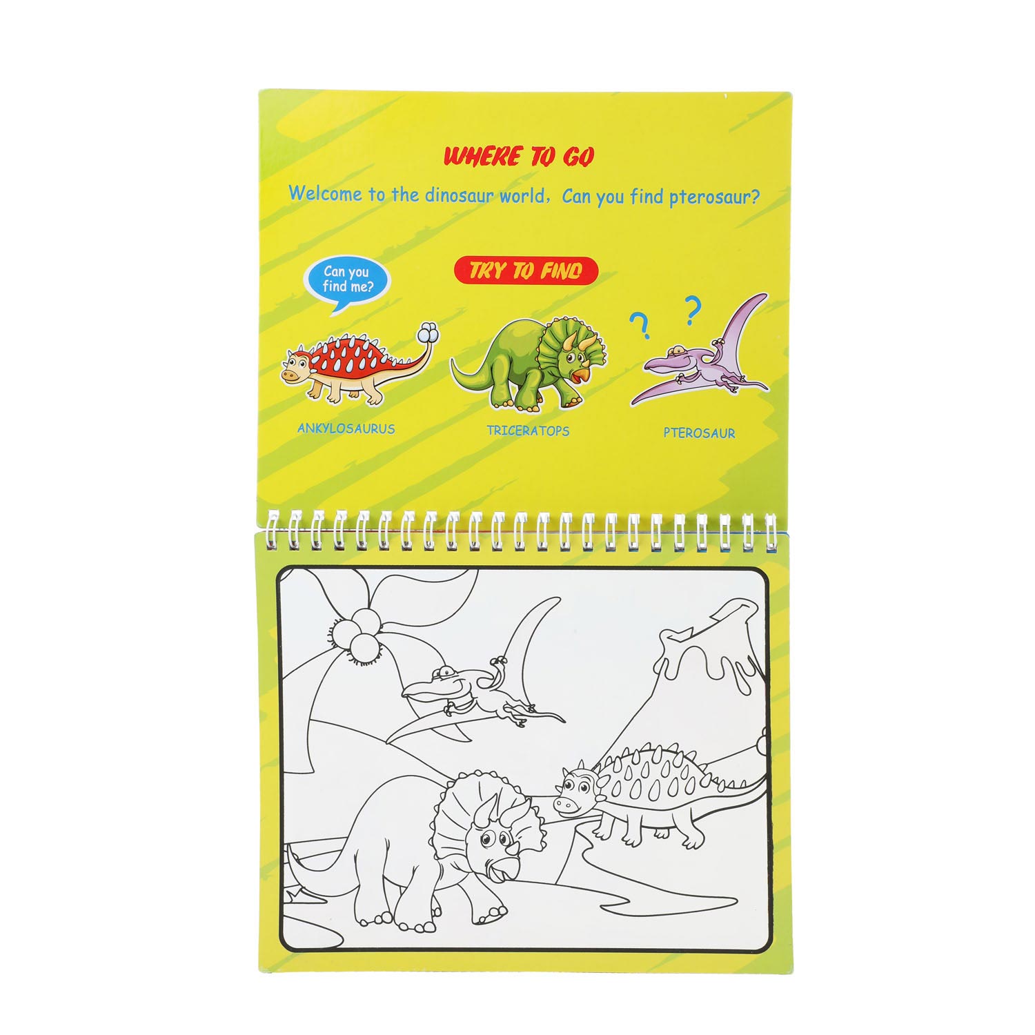 Creativiteit Kleuren met Water Dino met Stift