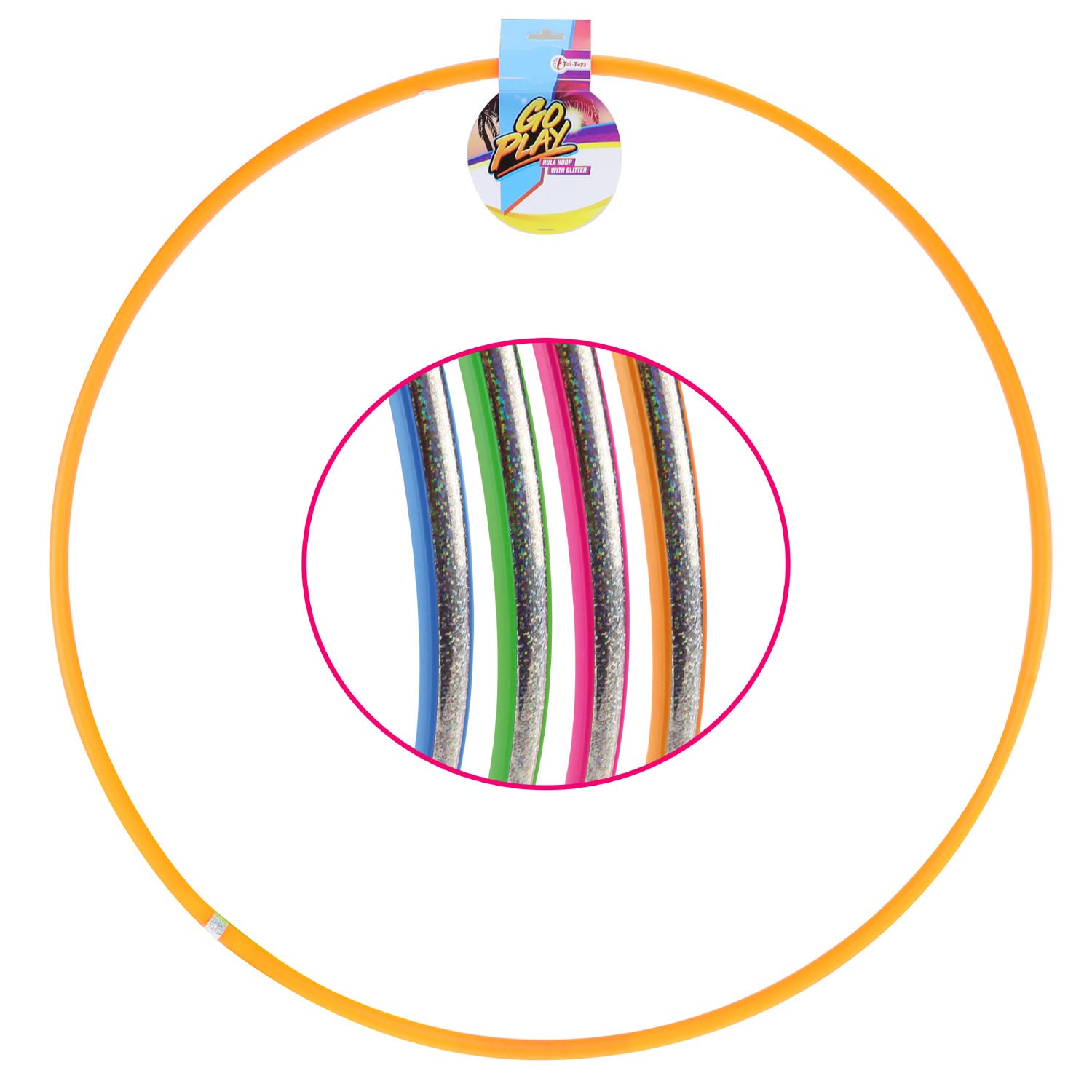 Toi-toys glitterhoepels, set van 4