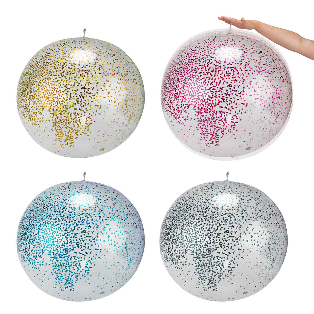 Toi-toys opblaasbare glitterballon, 60cm