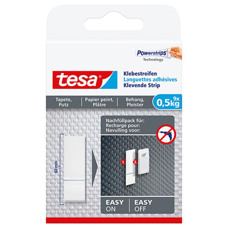 Tesa 1051197 - powerstrips® gevoelige oppervlakken 0,5kg | 5 stuks