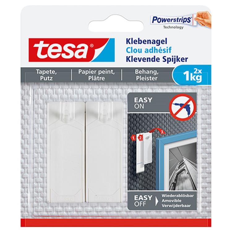 Tesa 1051200 - klevende spijker gevoelige oppervlakken 1kg | 8 stuks